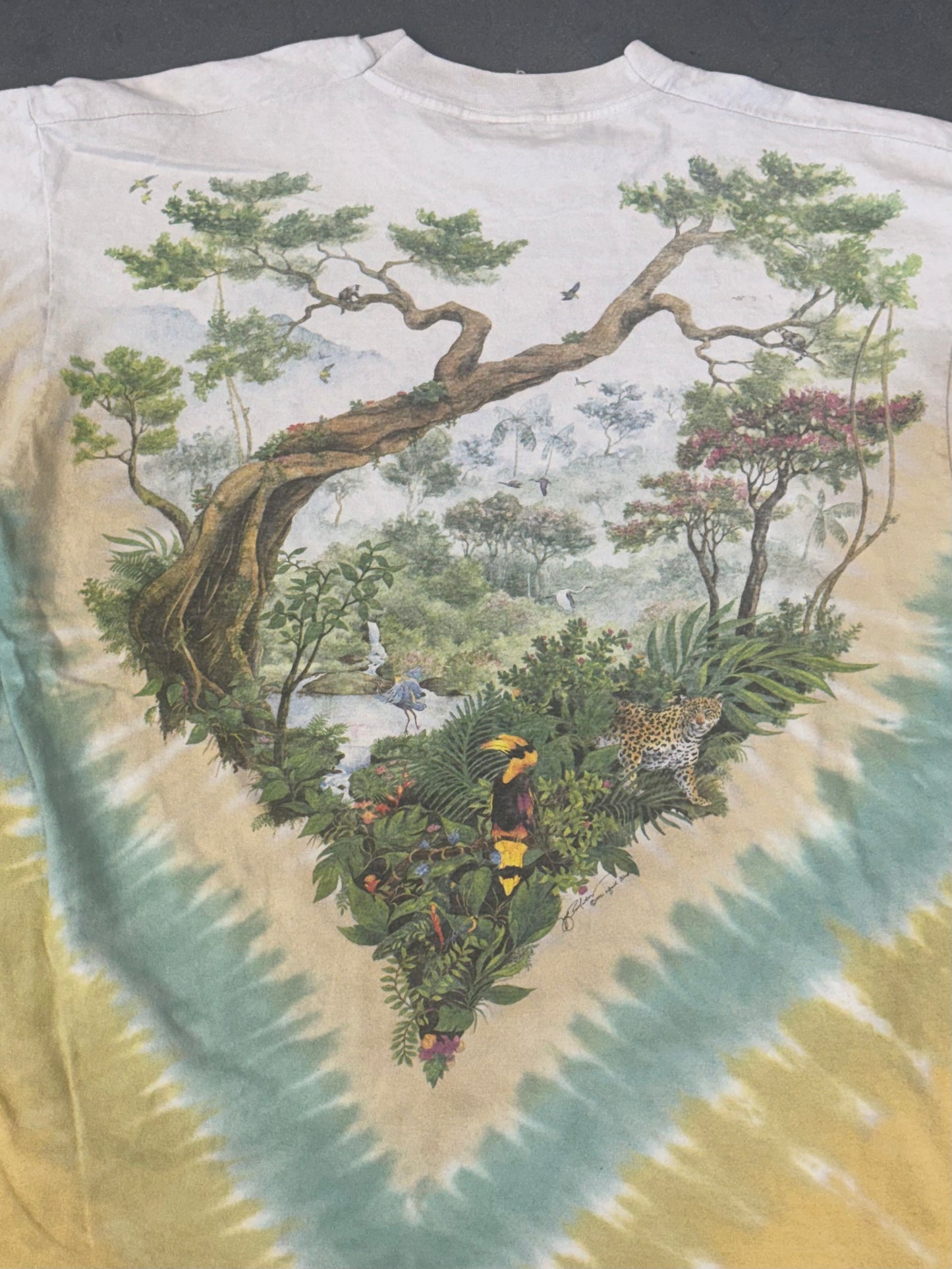 1992 AFRICAN RAINFOREST AOP TEE (LIQUID BLUE TAG)