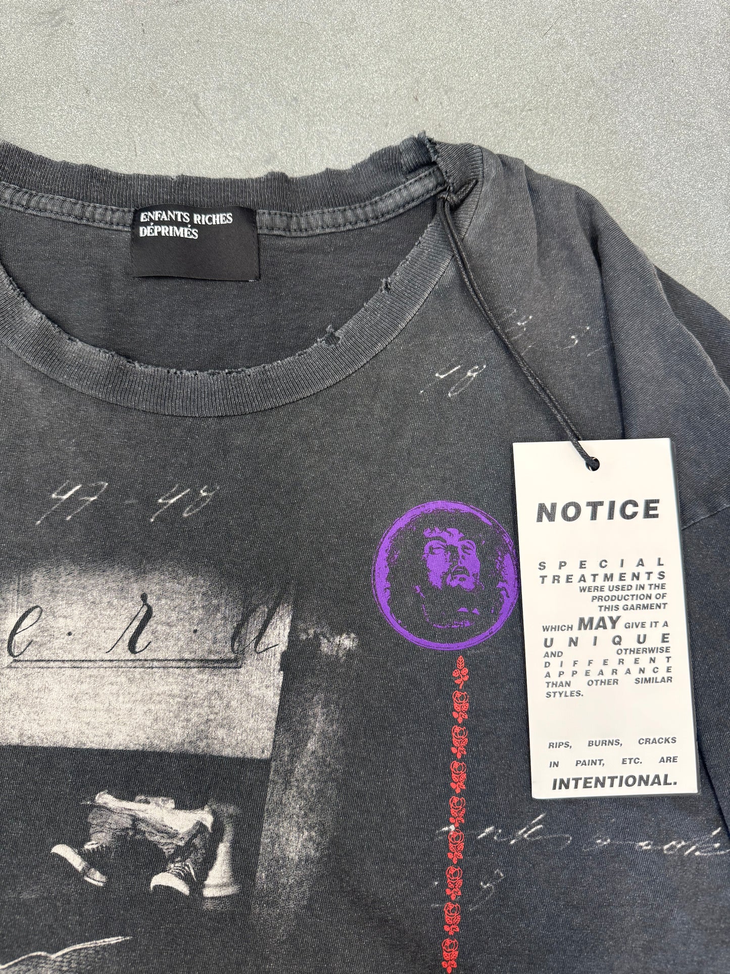 ENFANTS RICHES DEPRIMES BATHROOM STALL LONG-SLEEVE TEE