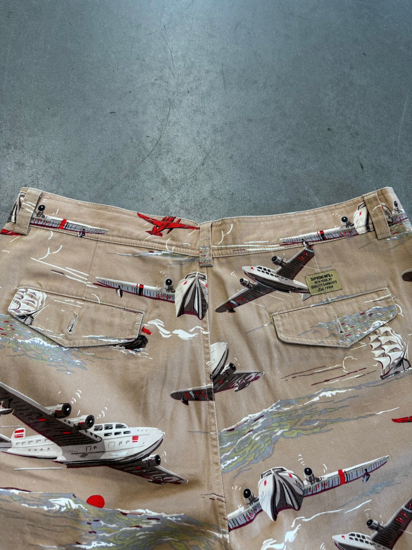 SS08 SUPREME AIRPLANE SHORTS - KHAKI (36)