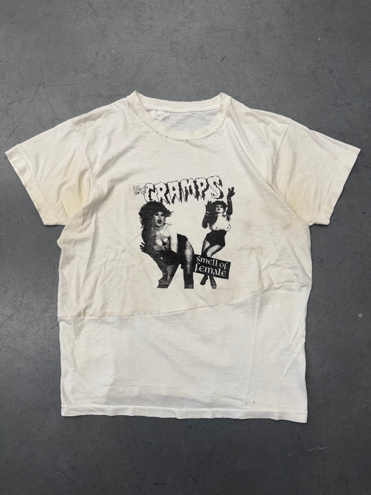 1983 THE CRAMPS SMELL OF FEMALE CROPPED TEE (PULLED TAG)