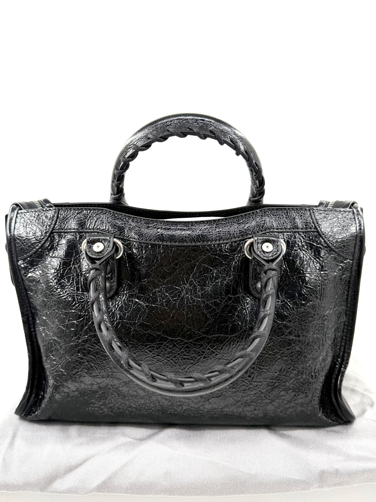 BALENCIAGA LE CITY SMALL LEATHER SHOULDER BAG