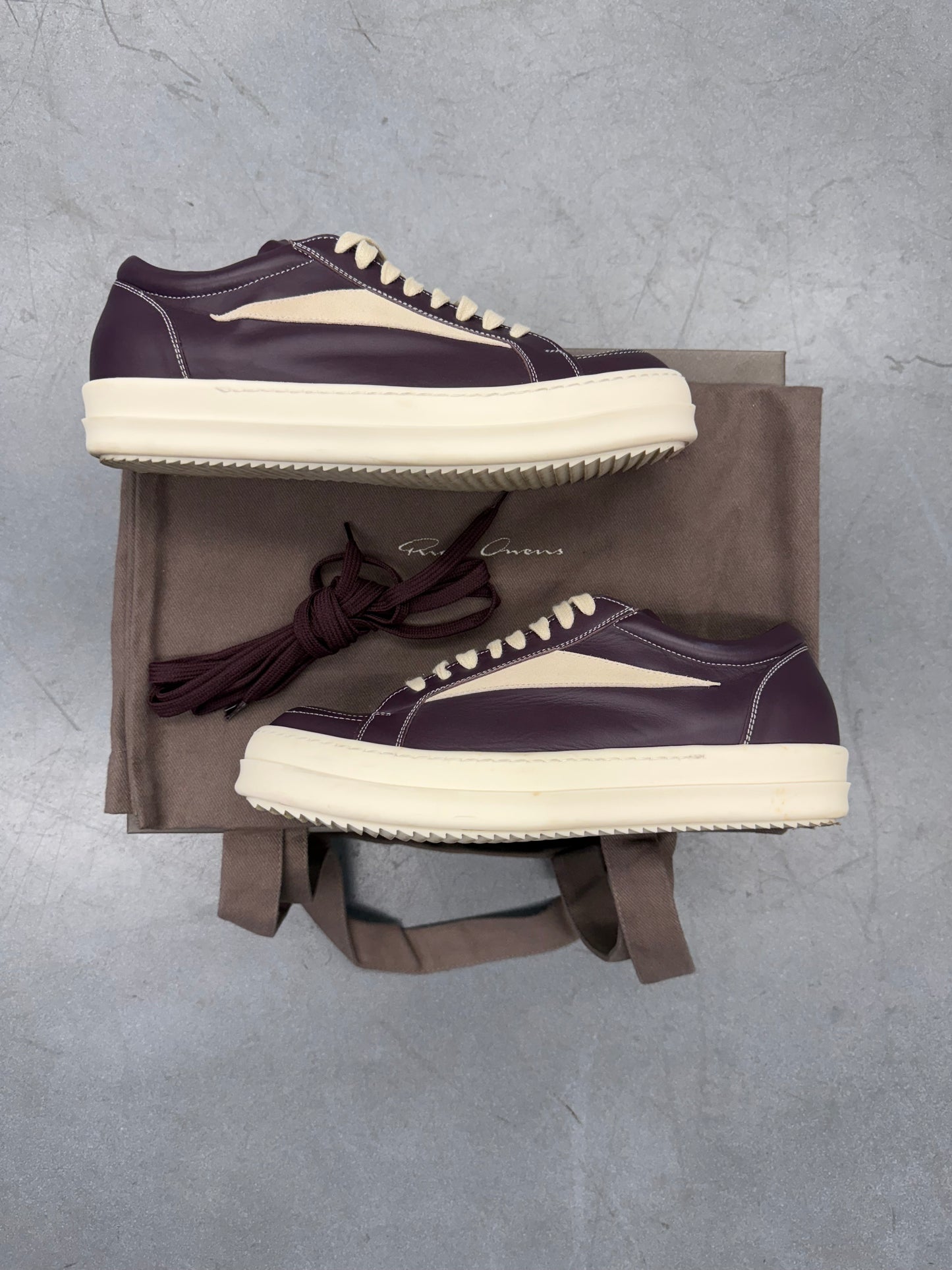 RICK OWENS VINTAGE SNEAKER - AMETHYST/MILK
