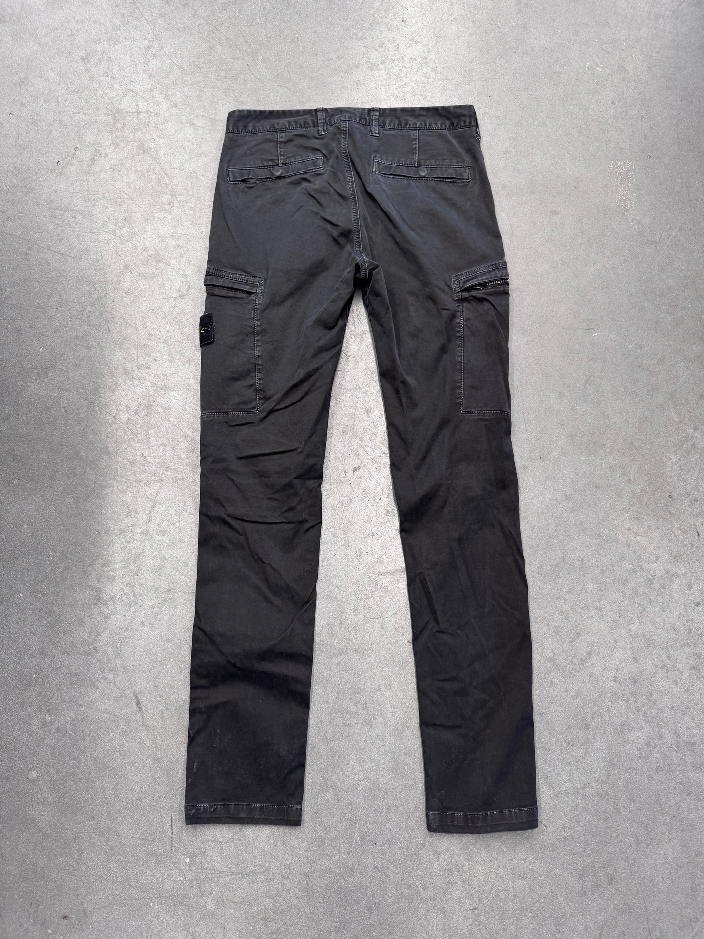 STONE ISLAND PATCH LOGO PANTS - ANTHRACITE