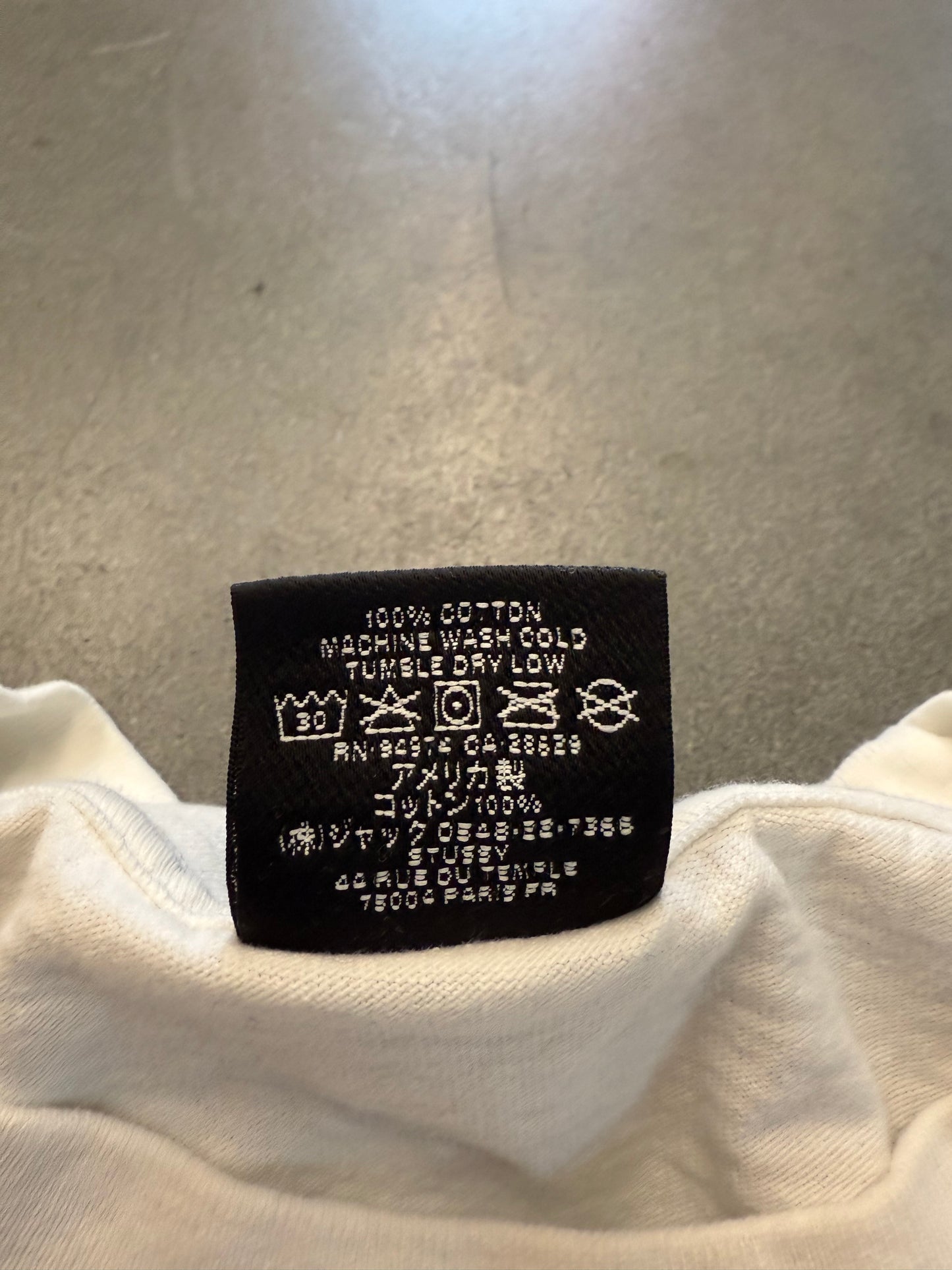 STUSSY KING PIN GEAR MULLET TEE - WHITE (XL)