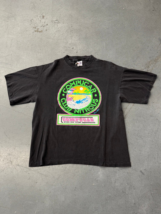 COMPUCAR NITROUS OXIDE SYSTEMS FLAMINGO ON BEACH TEE (AMERICA TEES TAG)