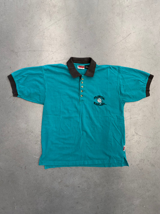 90'S FLORIDA MARLINS BLACK COLLAR POLO (PRO-EDGE TAG)