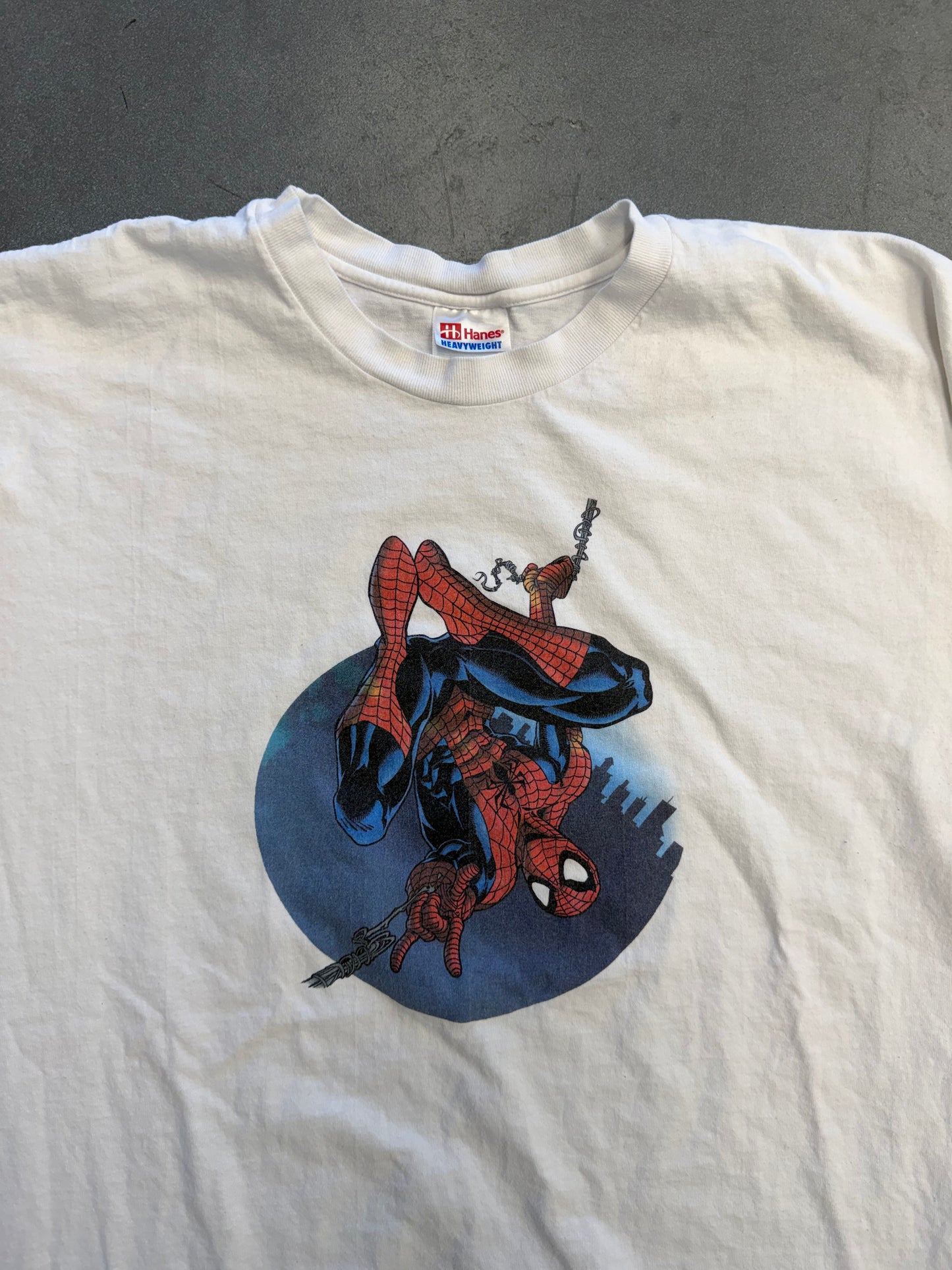1999 SPIDER-MAN MARVEL COMICS GRAPHITTI TEE (HANES HEAVYWEIGHT TAG)