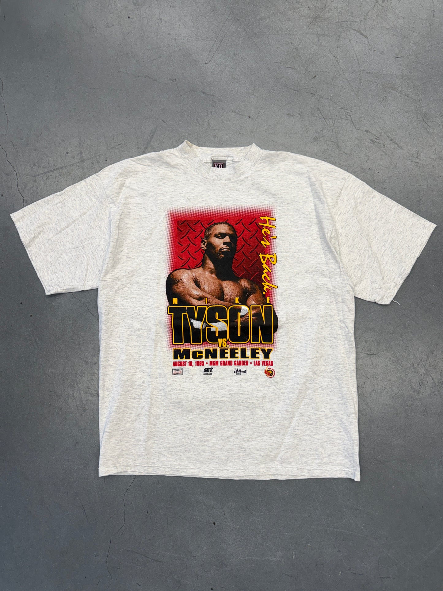 1995 MIKE TYSON VS. MCNEELEY LAS VEGAS TEE (MGM GRAND TAG)