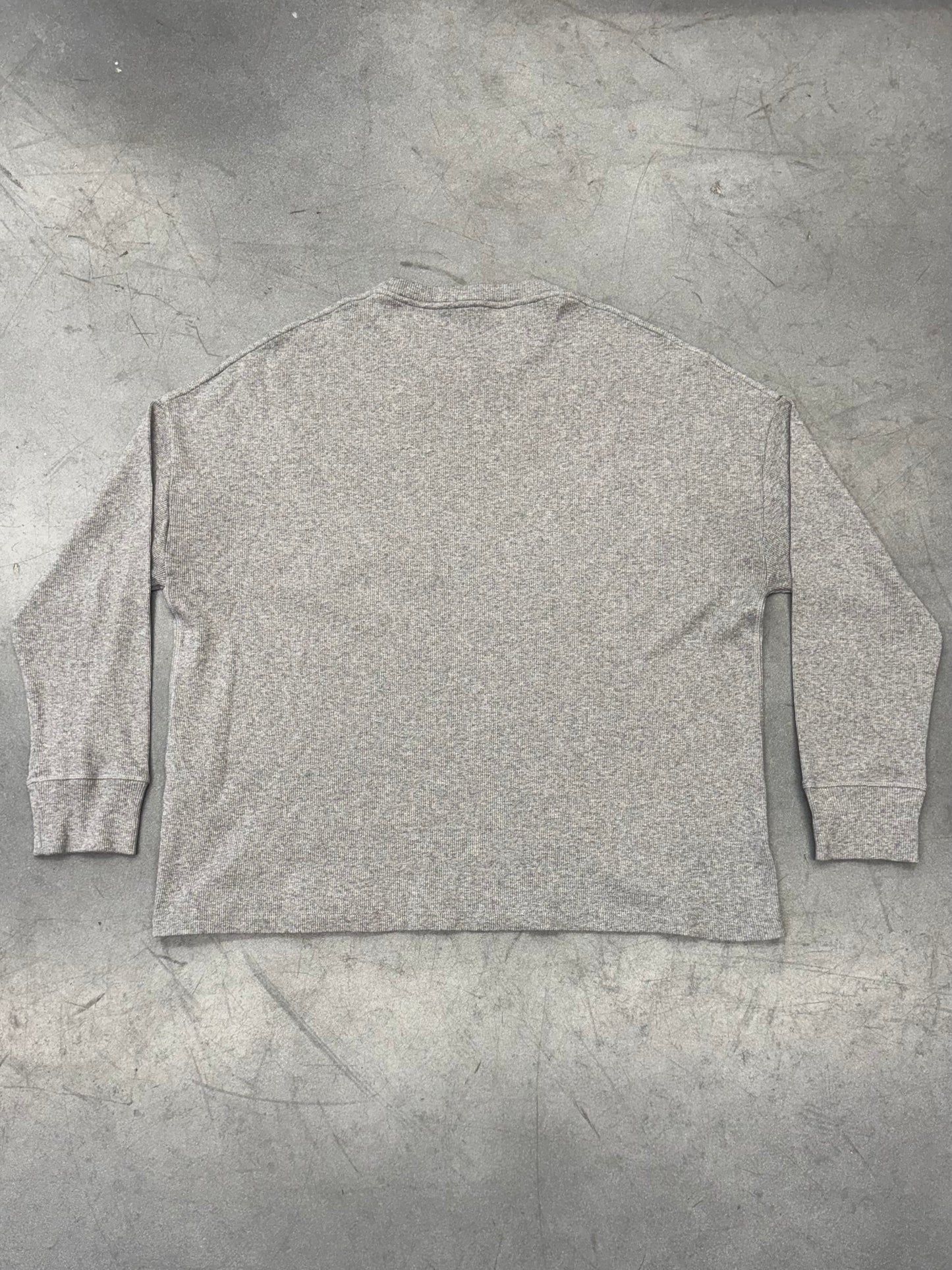 LOEWE OVERSIZED FIT LS RIBBED SHIRT - GREY