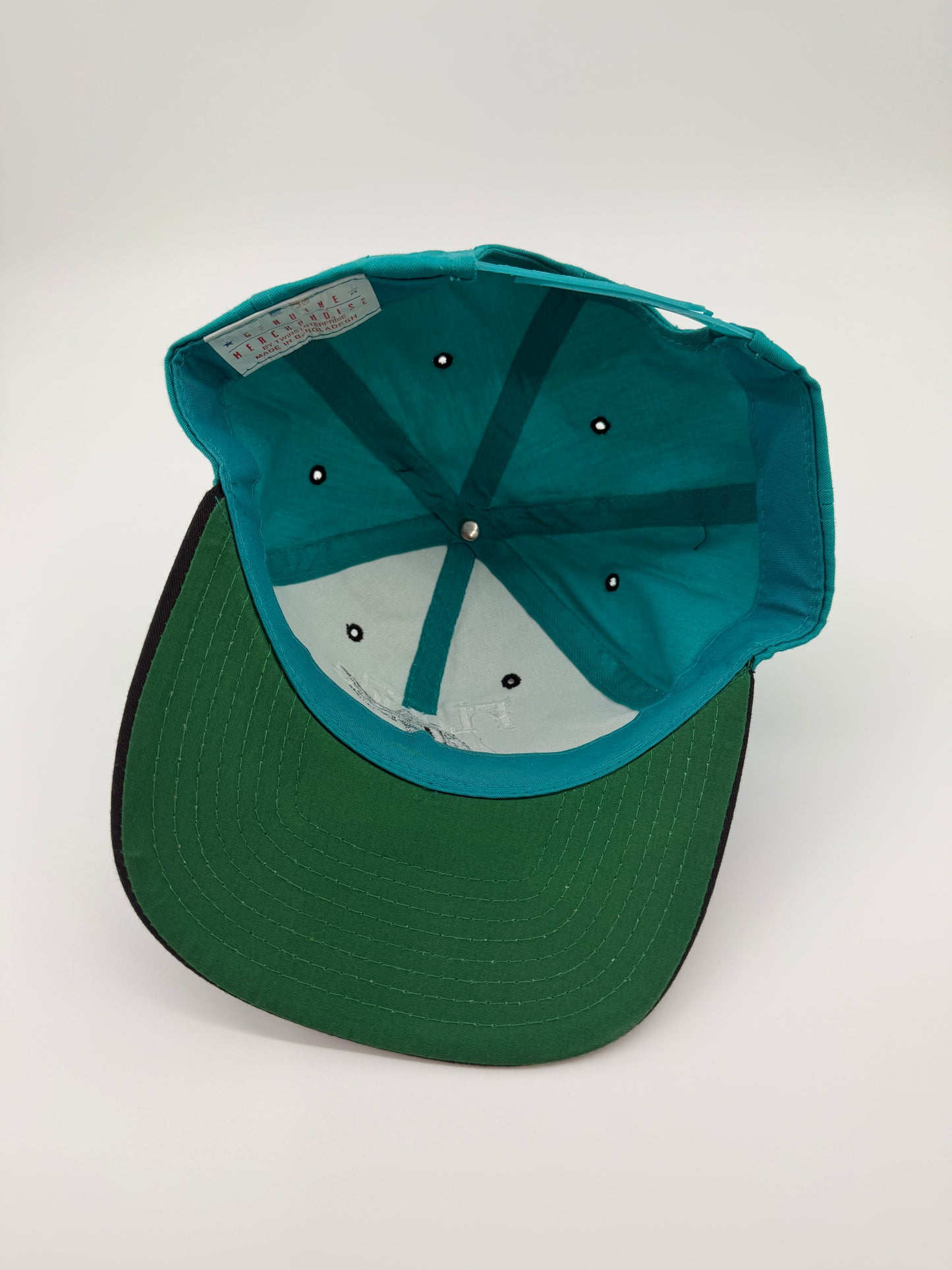 90'S FLORIDA MARLINS ORANGE LINE BIG F LOGO SNAPBACK (TEAL/BLACK) (TWINS ENTERPRISE TAG)