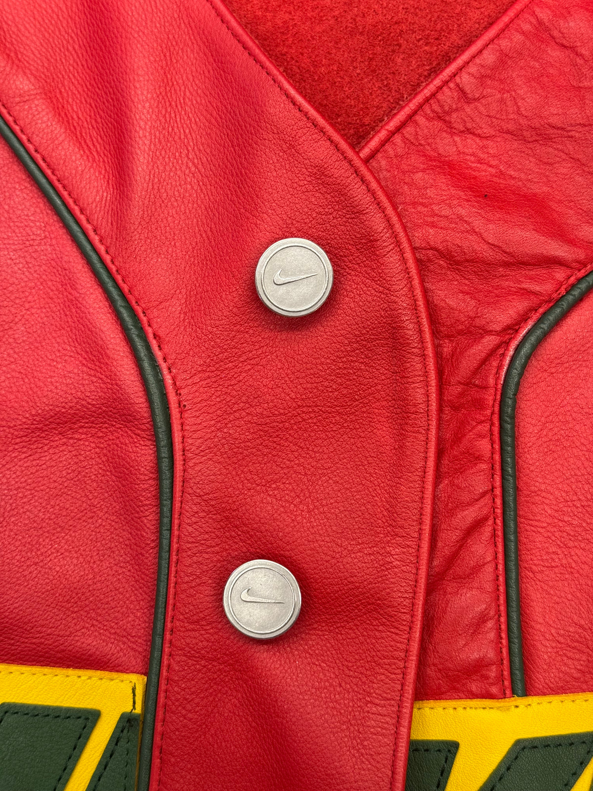 FW19 SUPREME NIKE LEATHER BASEBALL JERSEY - RED