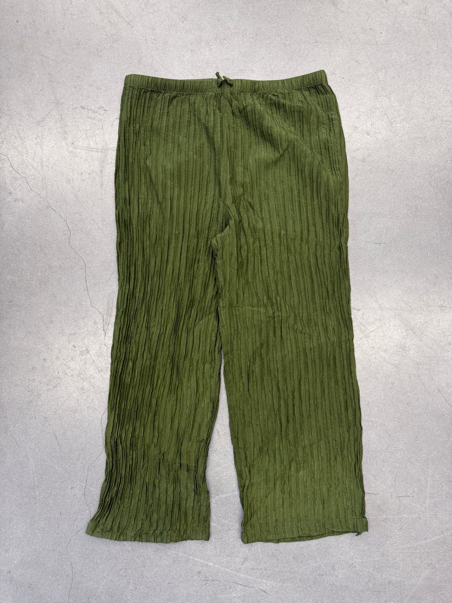 KITH WOMEN KAVI II PLISSE DRAWSTRING PANT - KELP