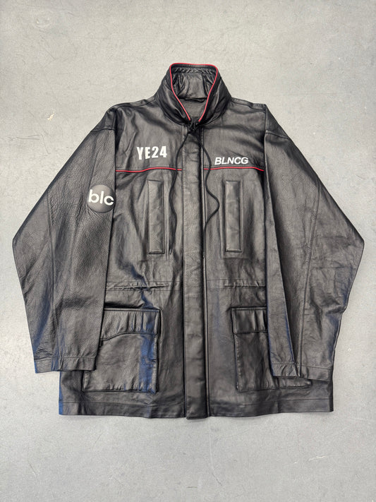 S/S 2020 YE24 BALENCIAGA BLNCG RUNWAY OVERSIZED LEATHER PARKA JACKET