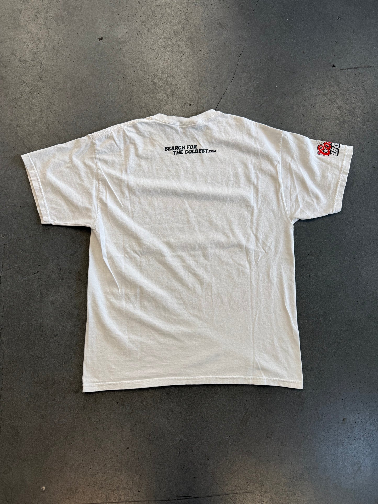 N.E.R.D SEARCH FOR THE COLDEST.COM COORS LIGHT TEE (GILDAN ULTRA COTTON)