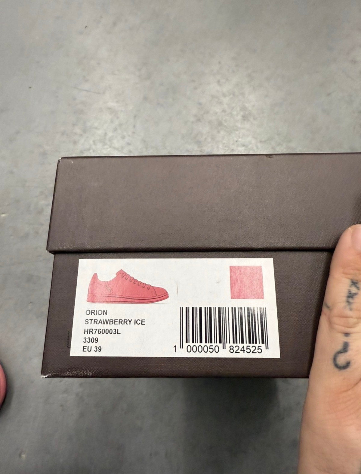 RAF SIMONS ORION STRAWBERRY ICE SNEAKERS (W/BOX)