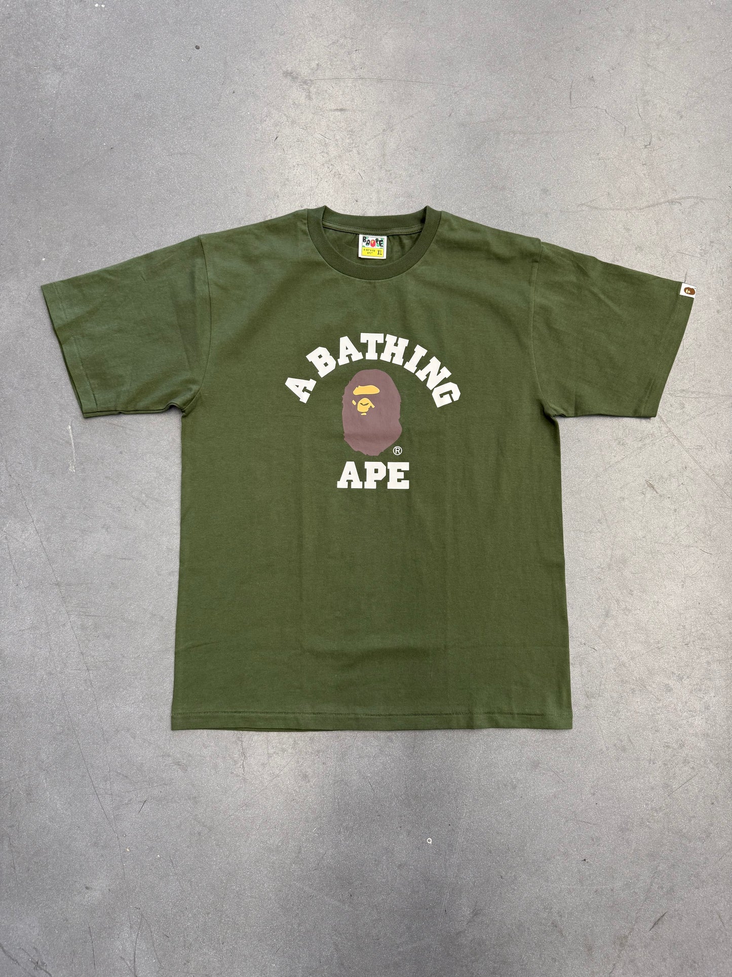 2020 A BATHING APE BAPE COLLEGE TEE - GREEN