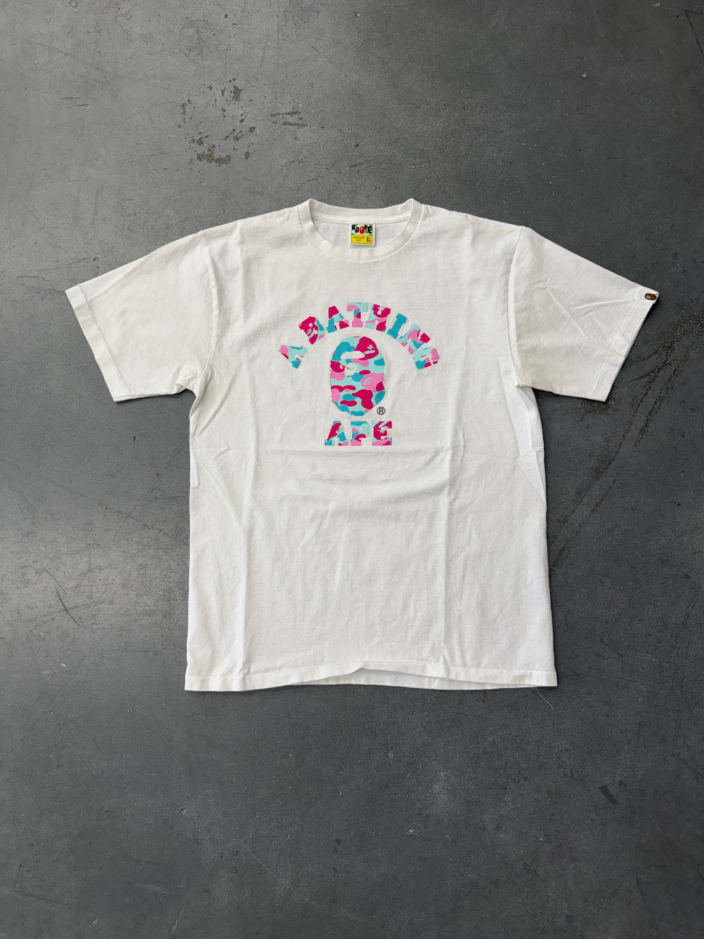 BAPE STORE MIAMI COLLEGE TEE - WHITE