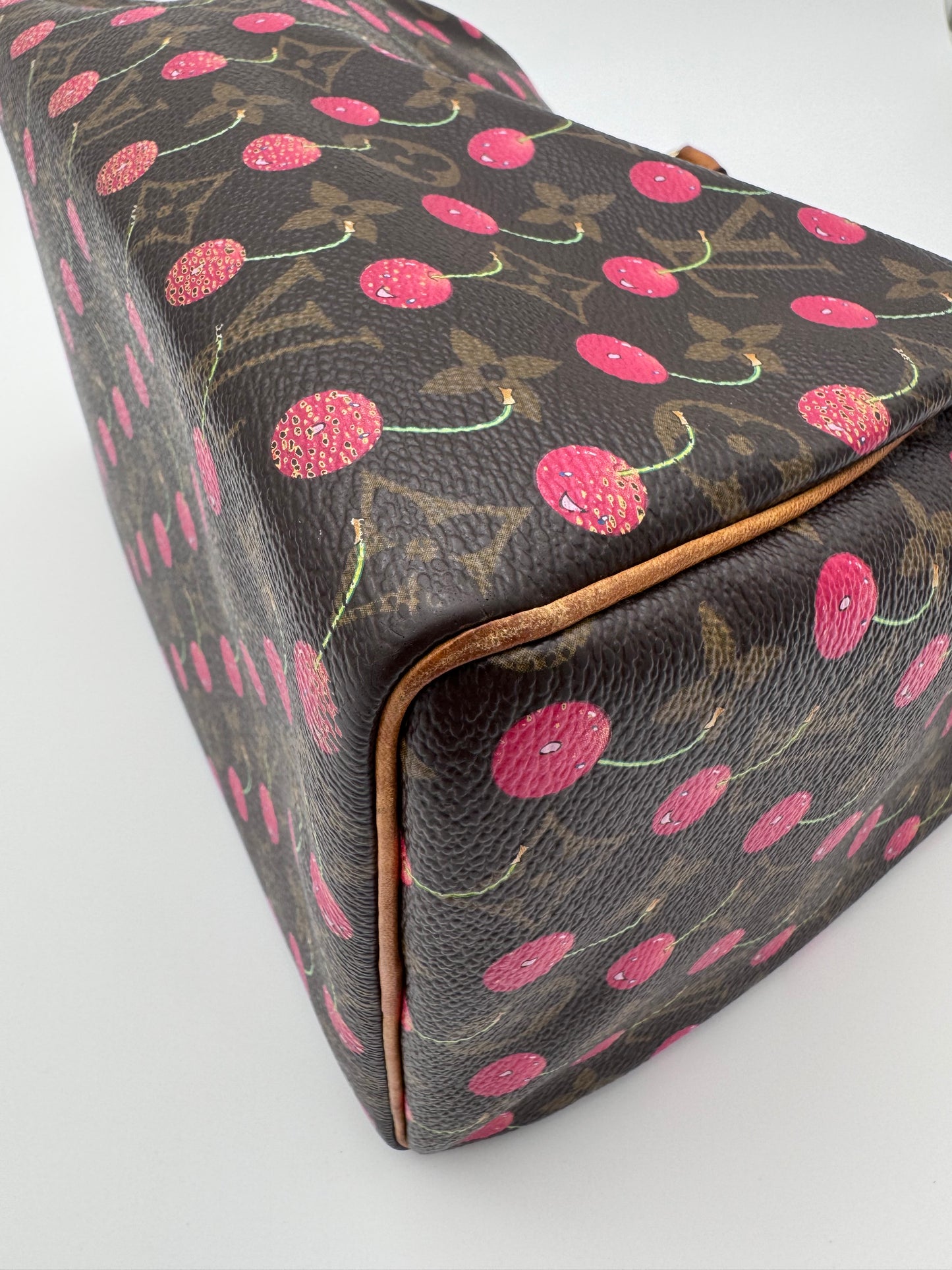 2005 LOUIS VUITTON LV CHERRY MONOGRAM MURAKAMI SPEEDY 25 VINTAGE