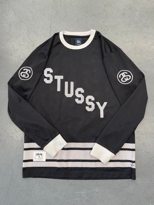 STUSSY #80 LS MESH JERSEY (NAVY STUSSY TAG)