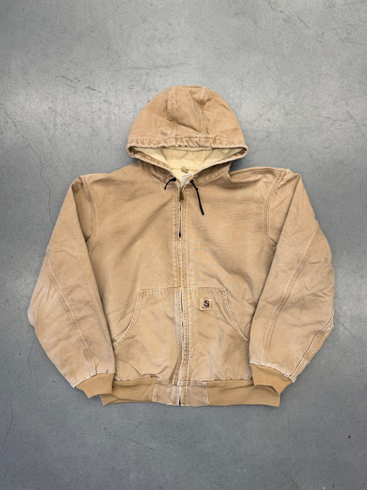 80S CARHARTT WAFFLE-LINED ZIP-UP WORK JACKET (JR106)