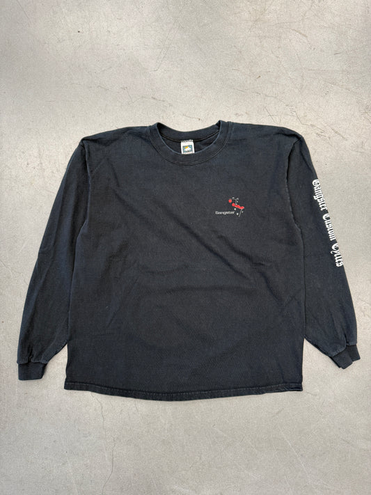 00'S GANGSTER CUSTOM CYCLES HOLLYWOOD, FLORIDA LONGSLEEVE TEE (COTTON DELUXE TAG)