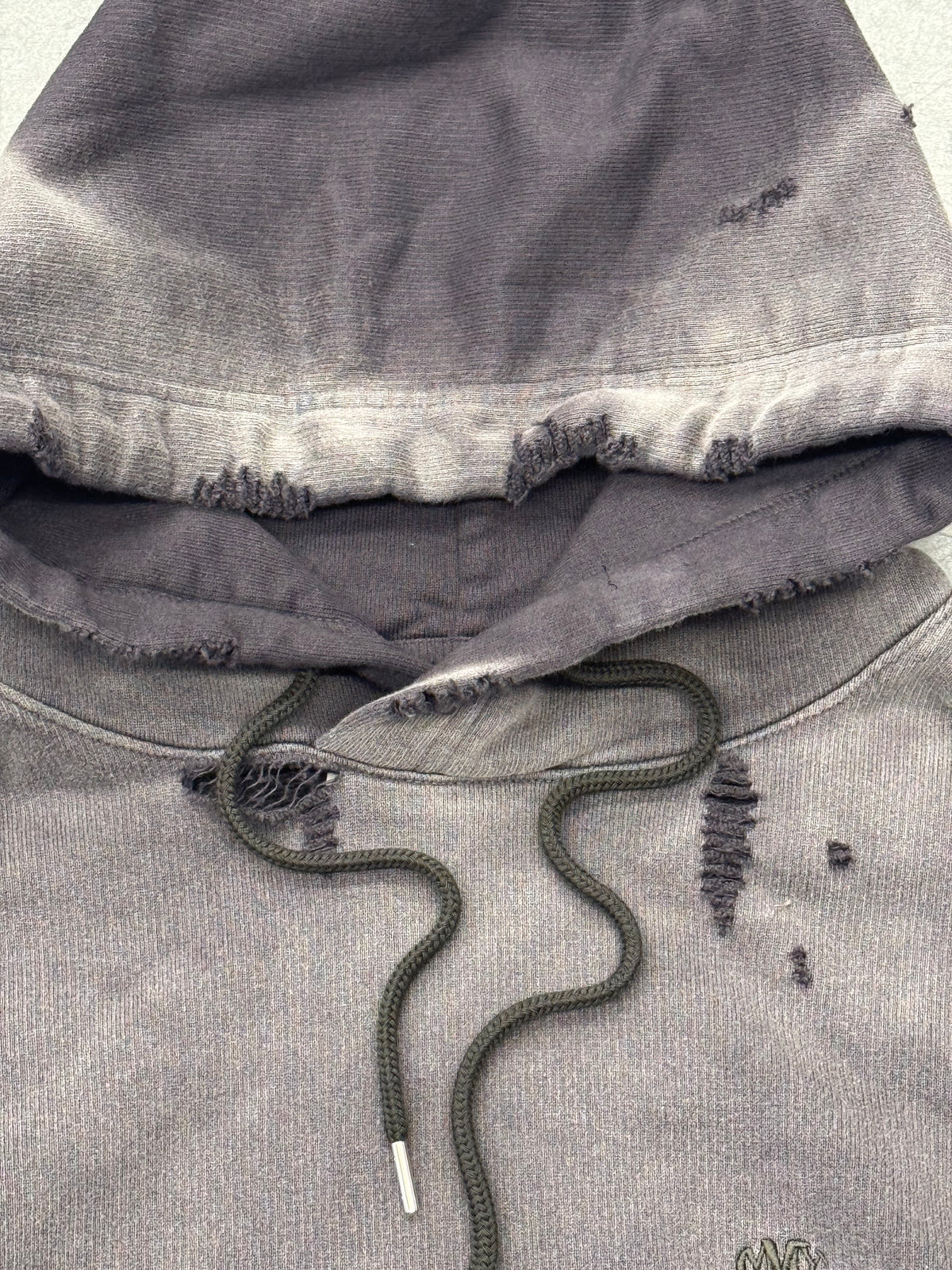 MAISON MIHARA YASUHIRO READY TO WEAR DISTRESSED HOODIE