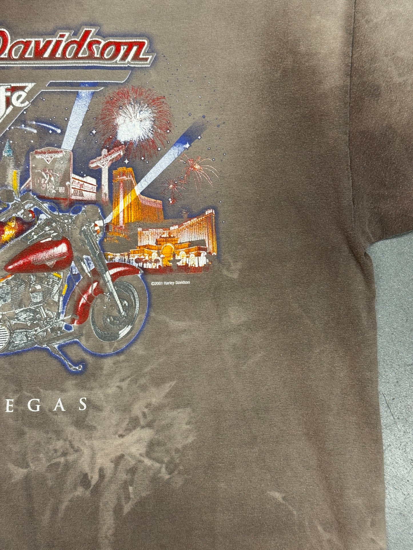 2001 HARLEY-DAVIDSON CAFE LAS VEGAS FIREWORKS TEE