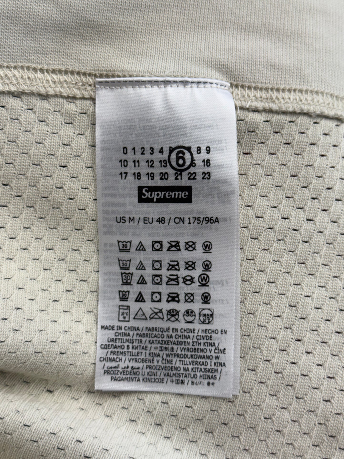 SS26 SUPREME MM6 MAISON MARGIELA COTTON FOOTBALL JERSEY - WHITE