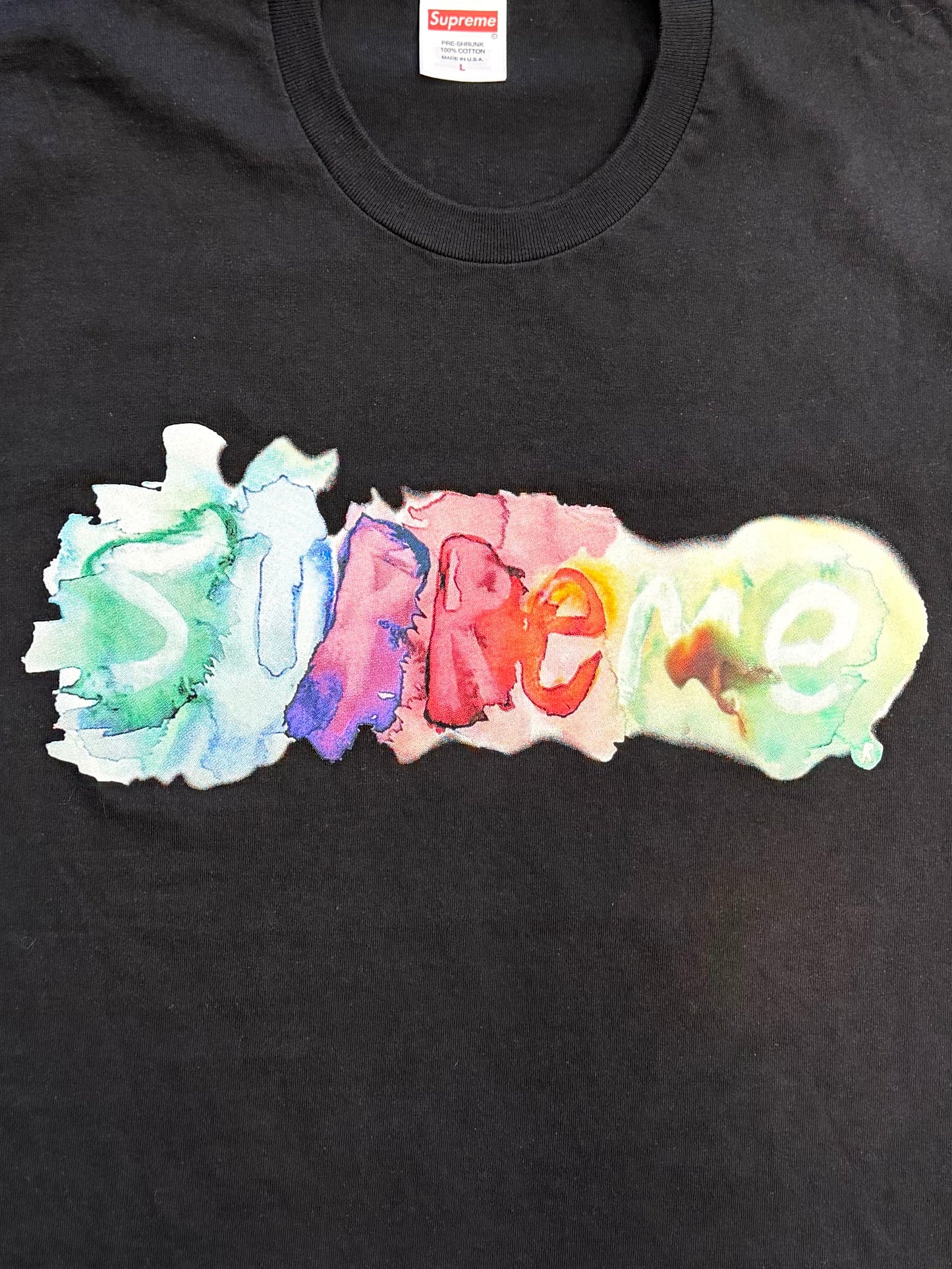 SS23 SUPREME WATERCOLOR TEE - BLACK