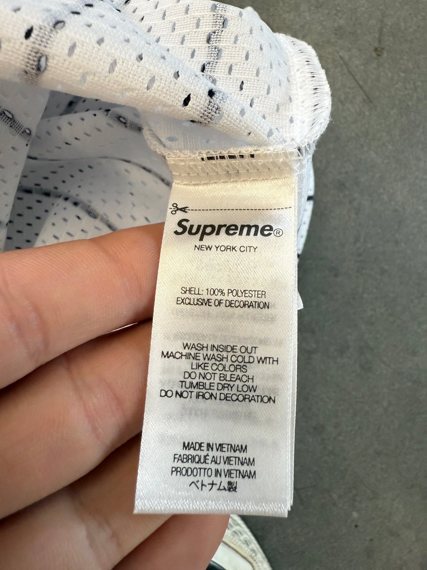 SS25 SUPREME HOMERUN BASEBALL JERSEY WHITE
