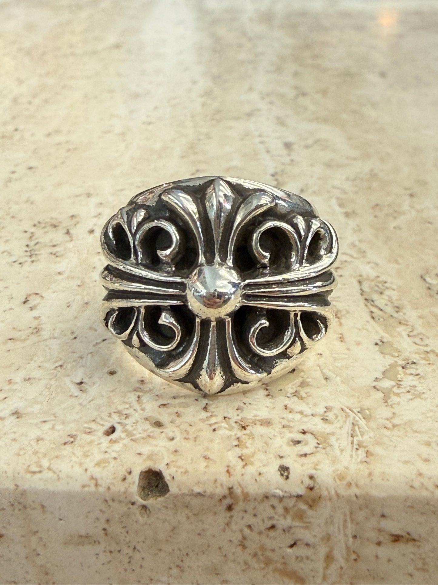 CHROME HEARTS KEEPER SILVER RING