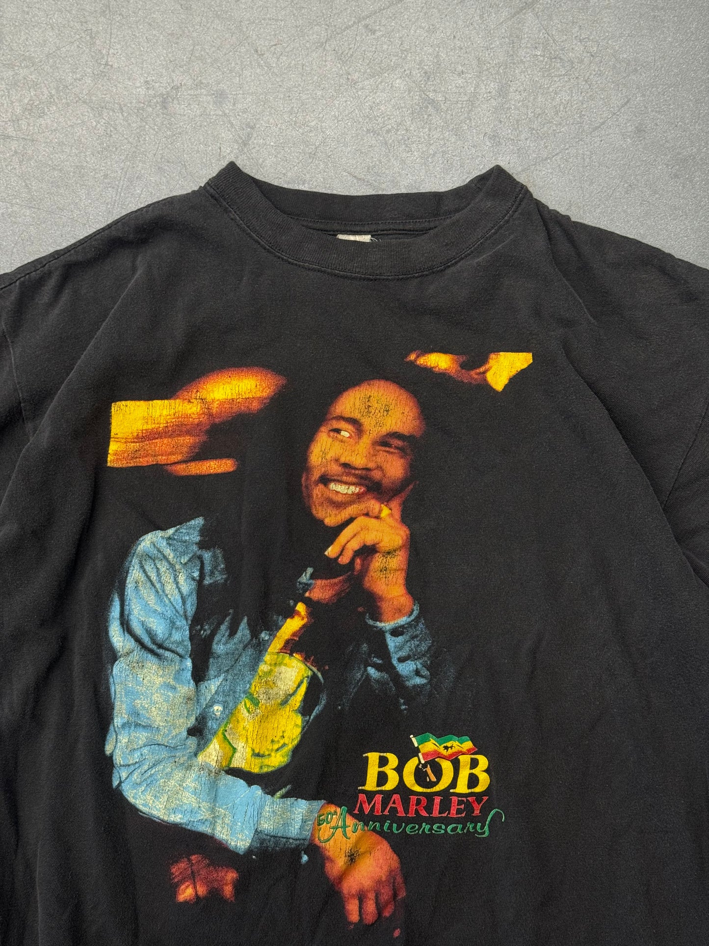90S BOB MARLEY 50TH ANNIVERSARY RAP TEE (FADED TAG)