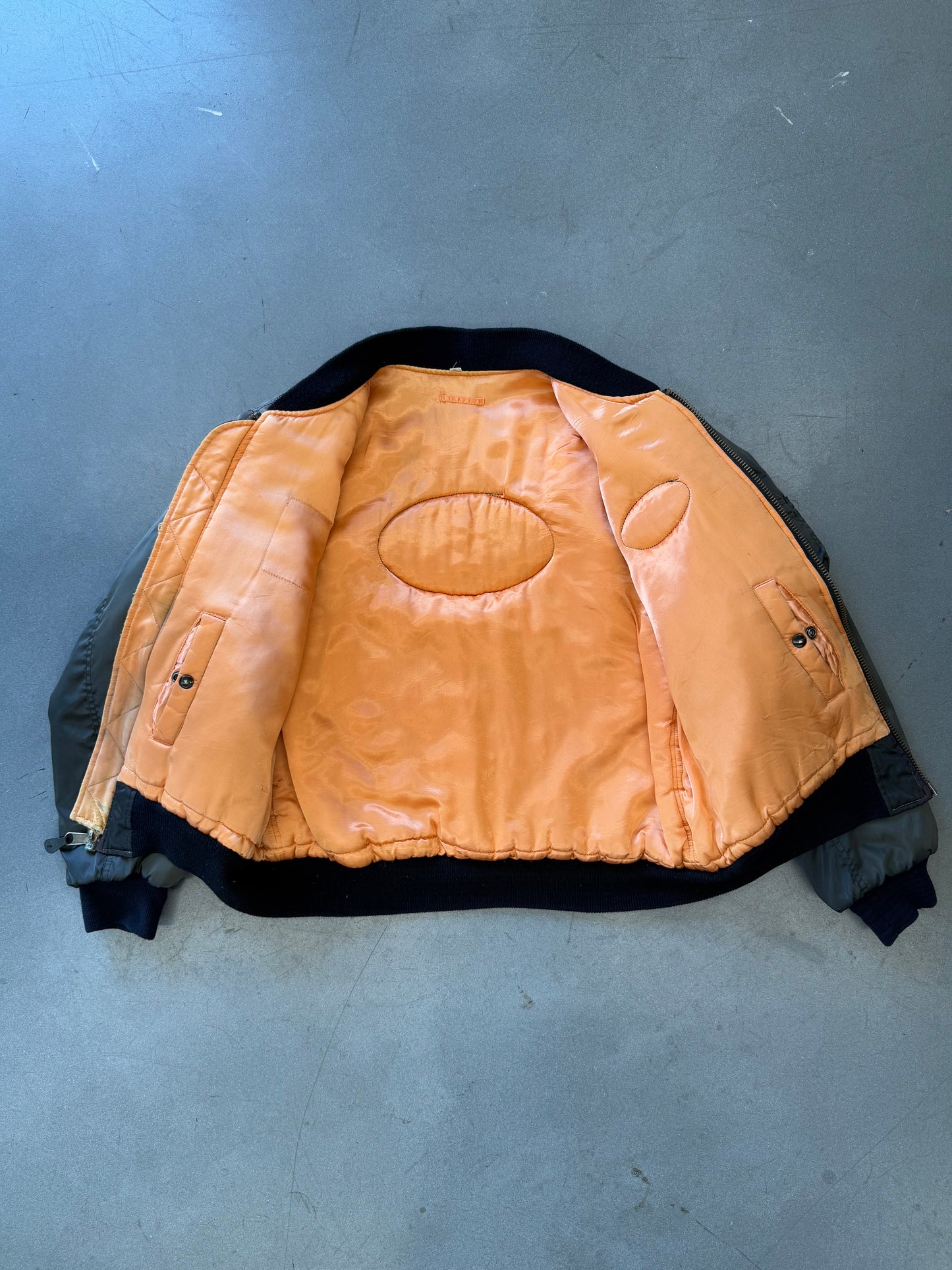 80'S HARLEY-DAVIDSON REVERSIBLE FULL-ZIP FLIGHT BOMBER JACKET