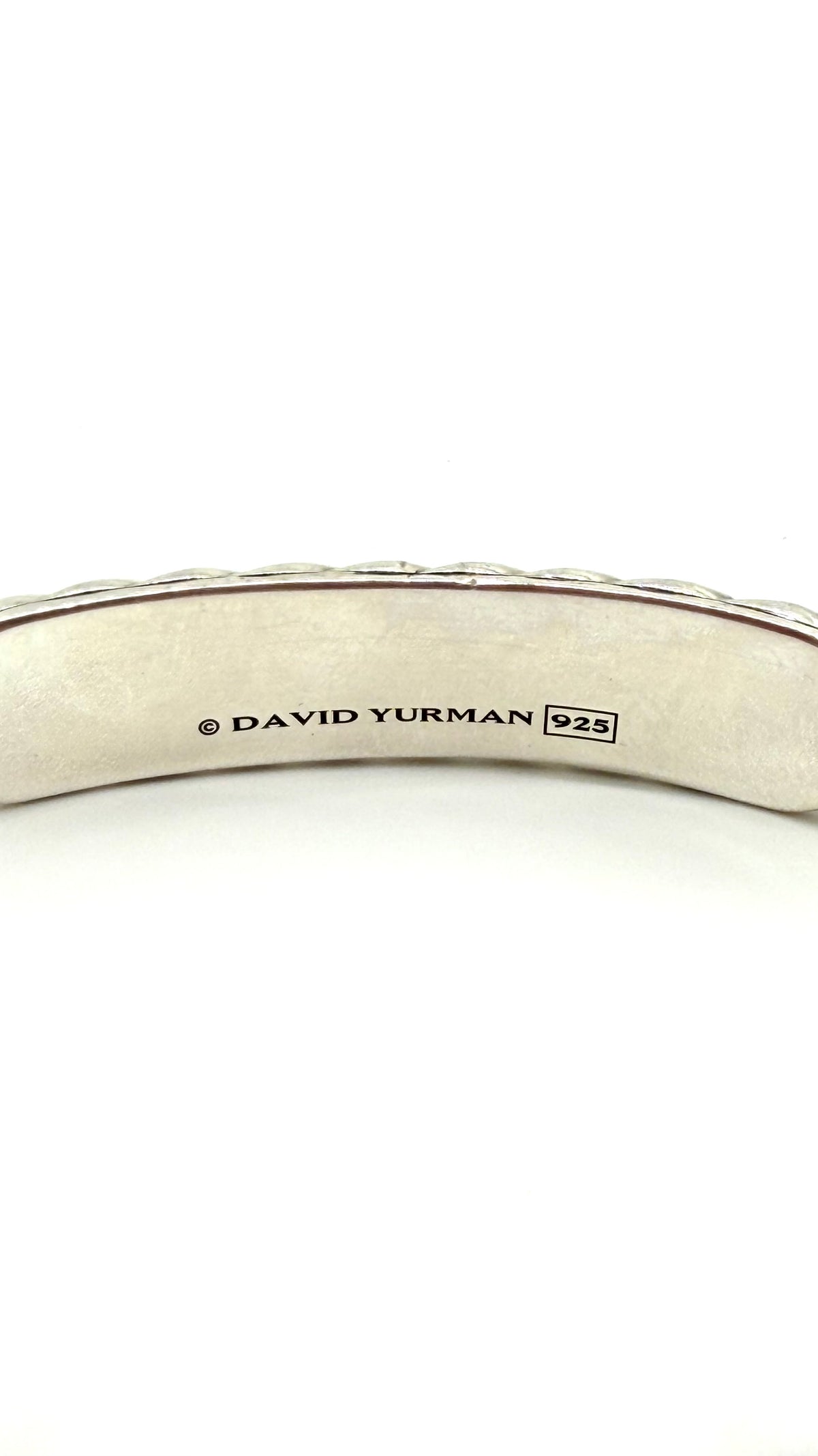 DAVID YURMAN SCULPTED CABLE CONTOUR SILVER CUFF BRACELET
