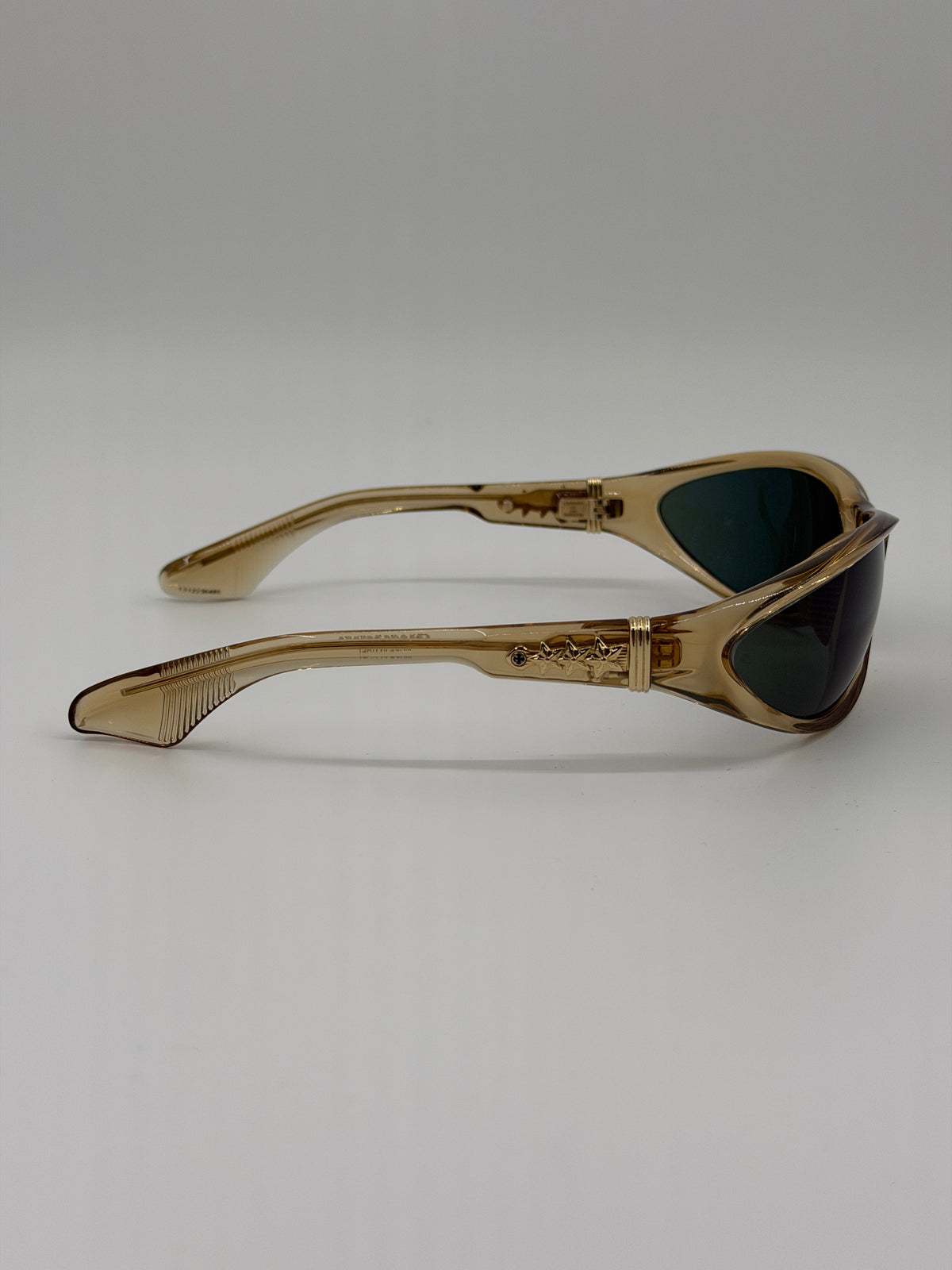 CHROME HEARTS SPREADER SUNGLASSES - TRANSLUCENT GOLD