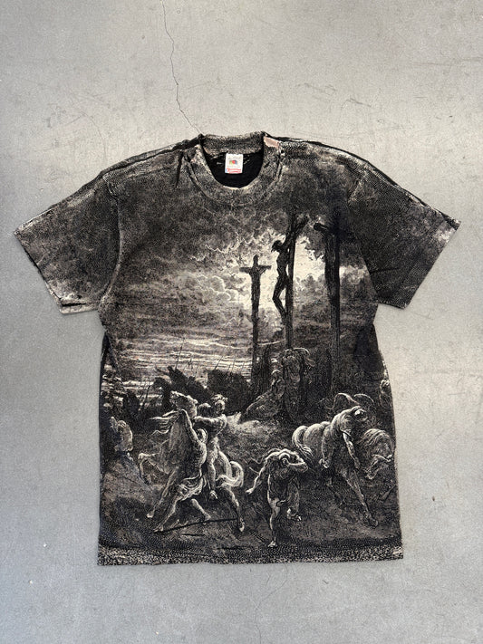 90S GUSTAVE DORE CRUCIFIXION JESUS AOP TEE (FOTL TAG)
