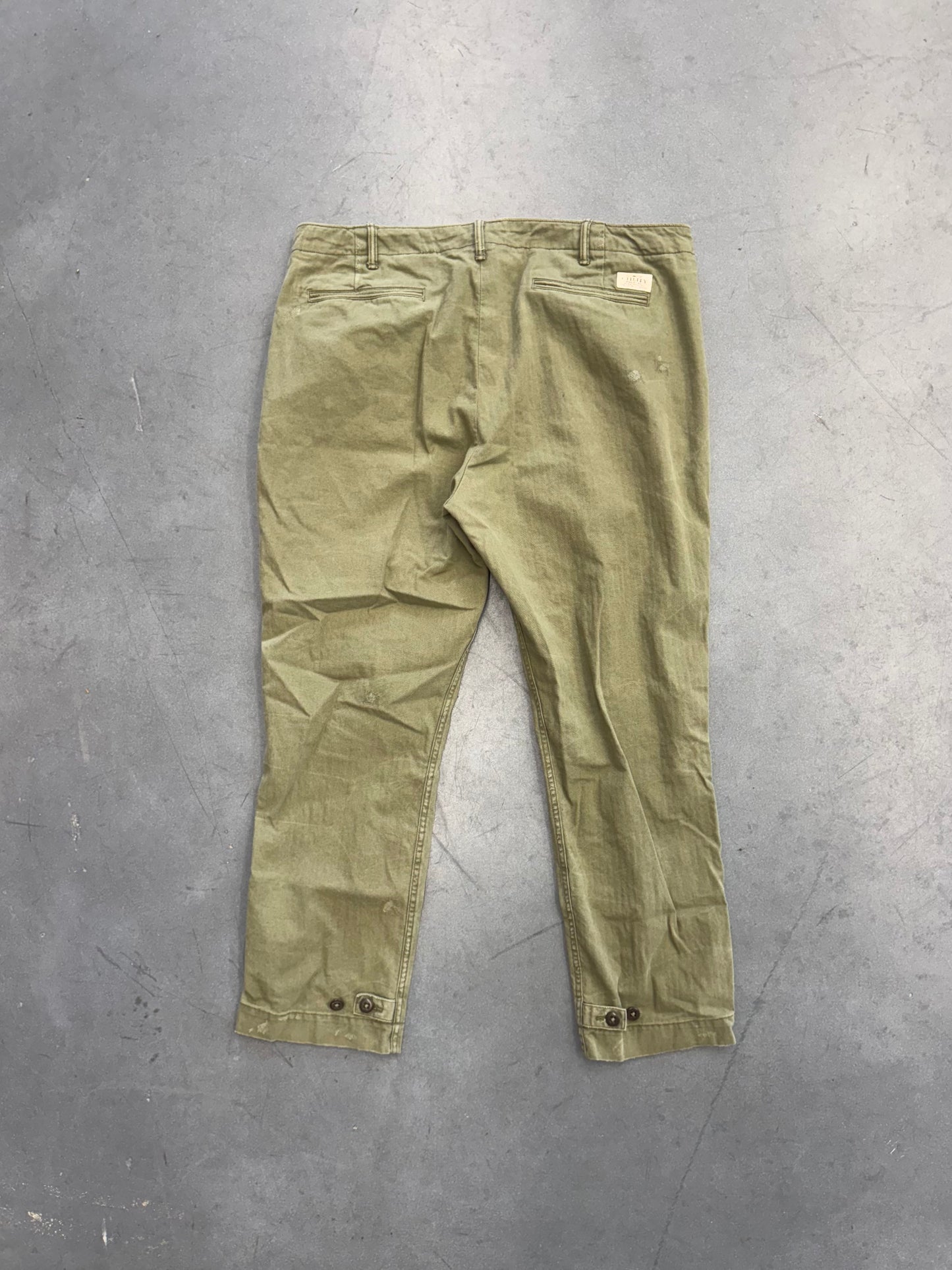 VINTAGE POLO RALPH LAUREN UTILITY HERRINGBONE DISTRESSED PATCHWORK PANT