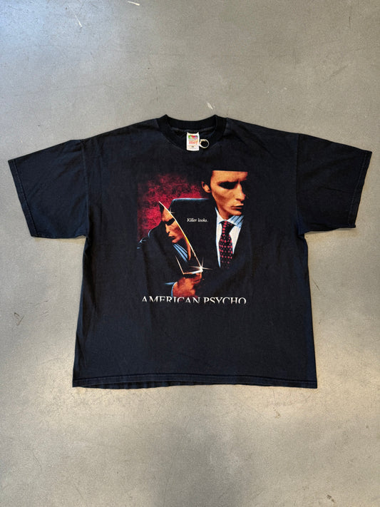 2000 AMERICAN PSYCHO KILLER LOOKS. MOVIE PROMO TEE (FOTL TAG)