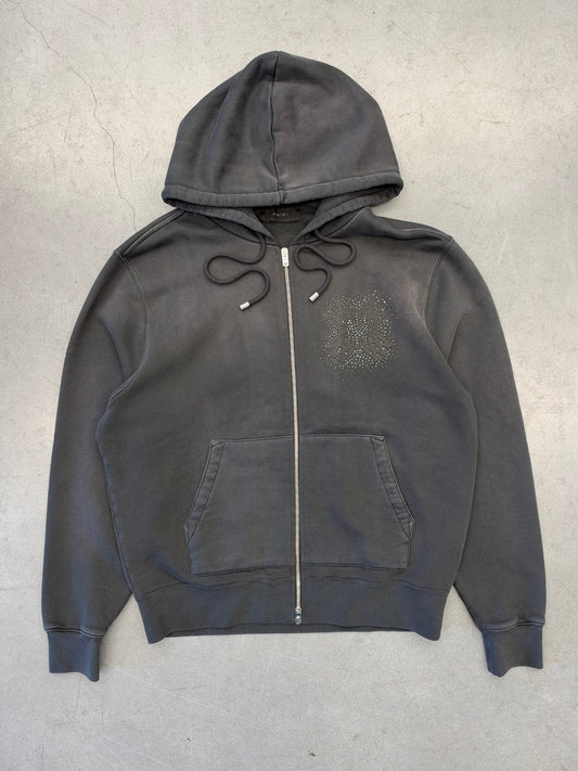 AMIRI MA QUAD CRYSTAL FULL-ZIP HOODIE