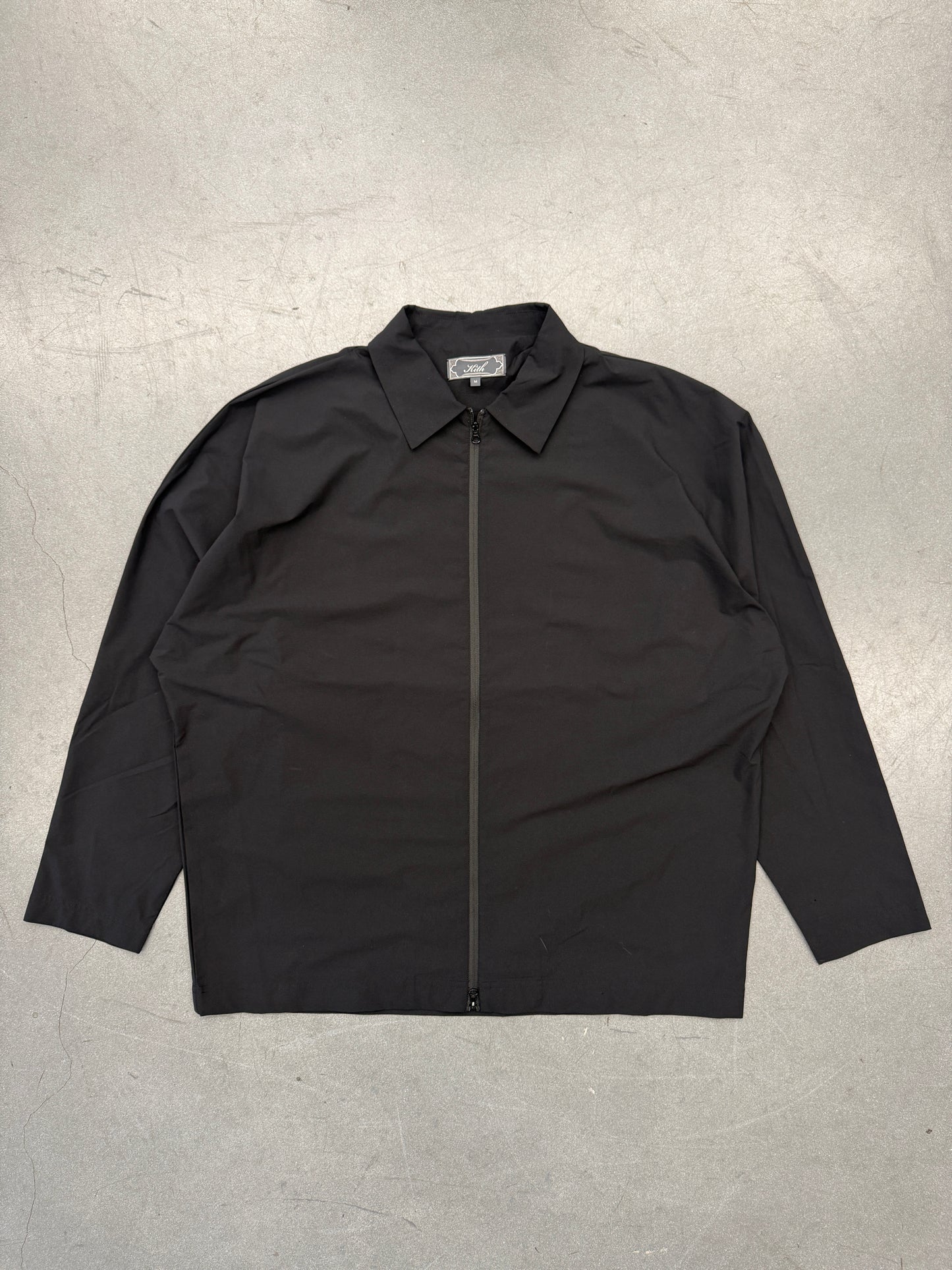 KITH COLLARED NYLON ZIP-UP LS DRESS SHIRT