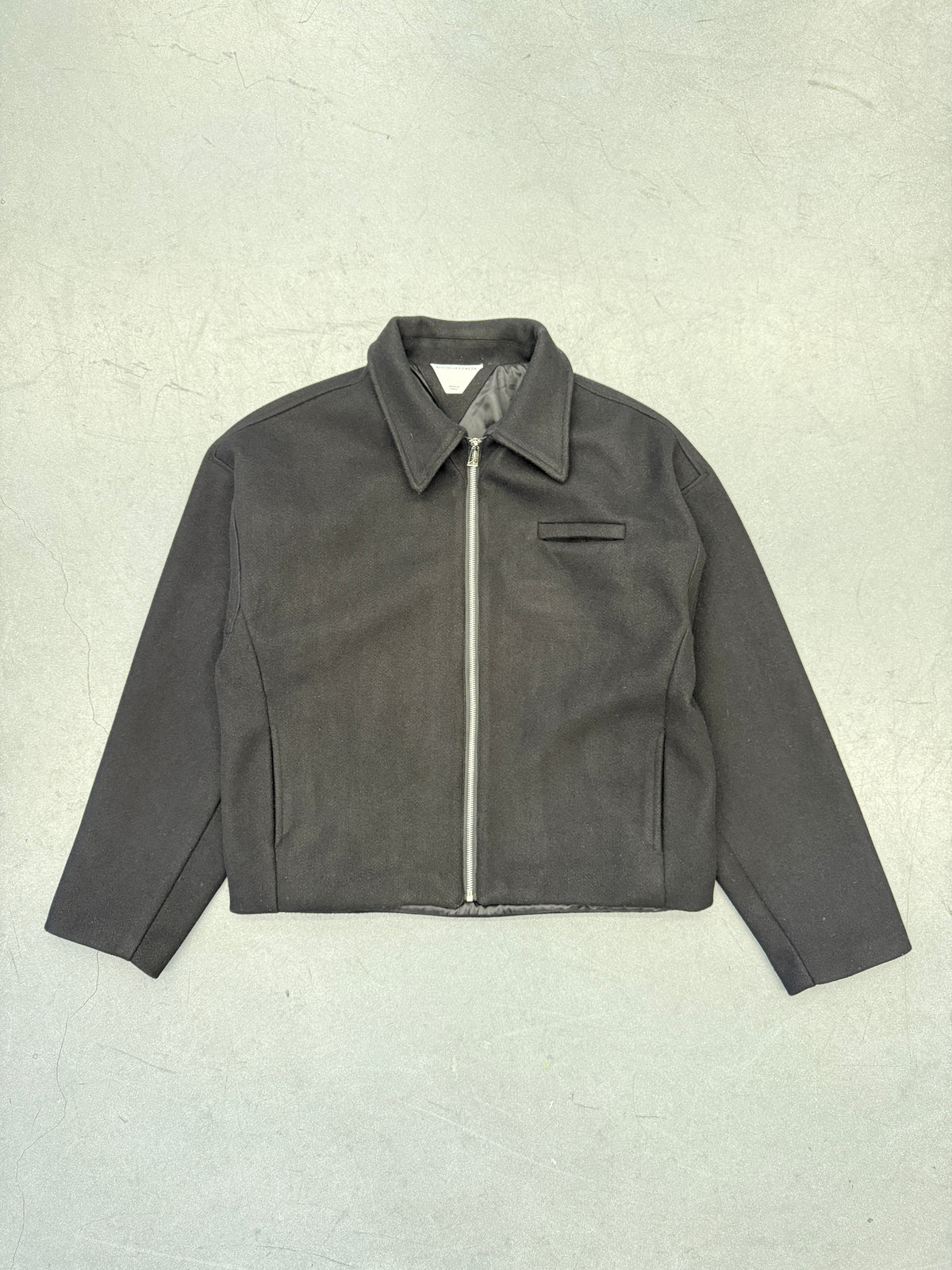 BOTTEGA VENETA CROPPED WOOL ZIP-UP JACKET