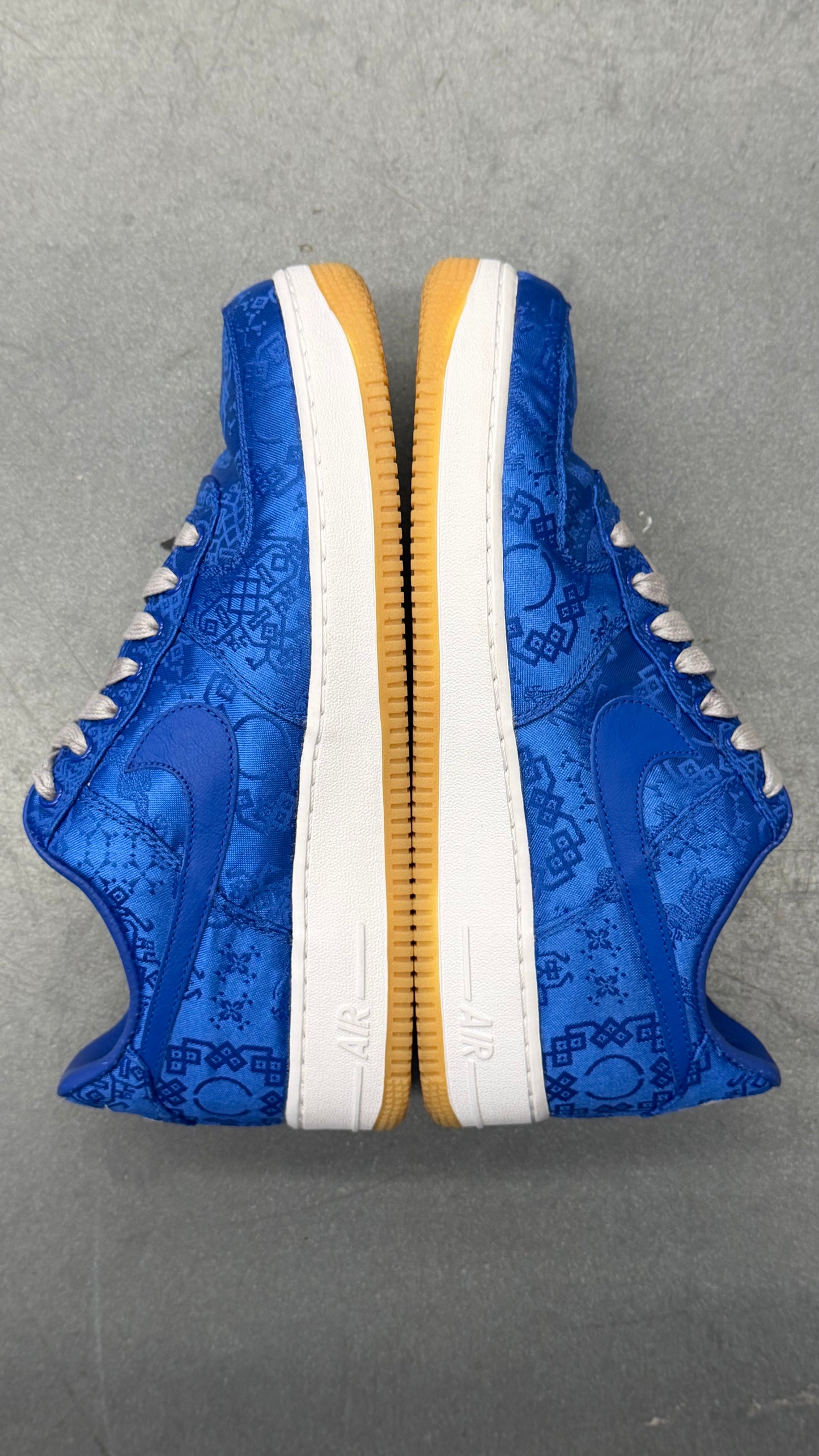 2019 CLOT BLUE SILK NIKE AIR FORCE 1 LOW (WITH BOX)