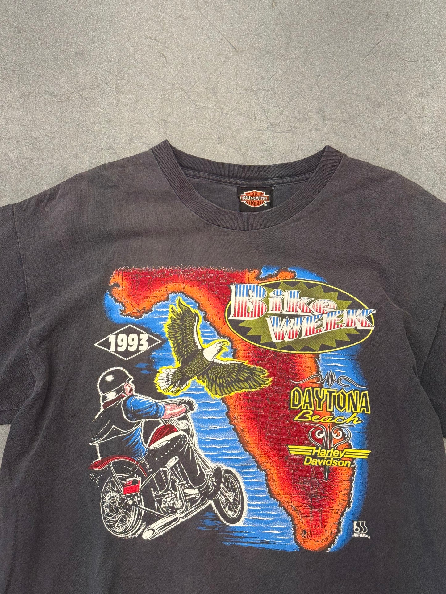 1993 HARLEY-DAVIDSON SOUTHERN SPORTSWEAR BIKE WEEK DAYTONA BEACH USA TEE (HARLEY-DAVIDSON TAG)