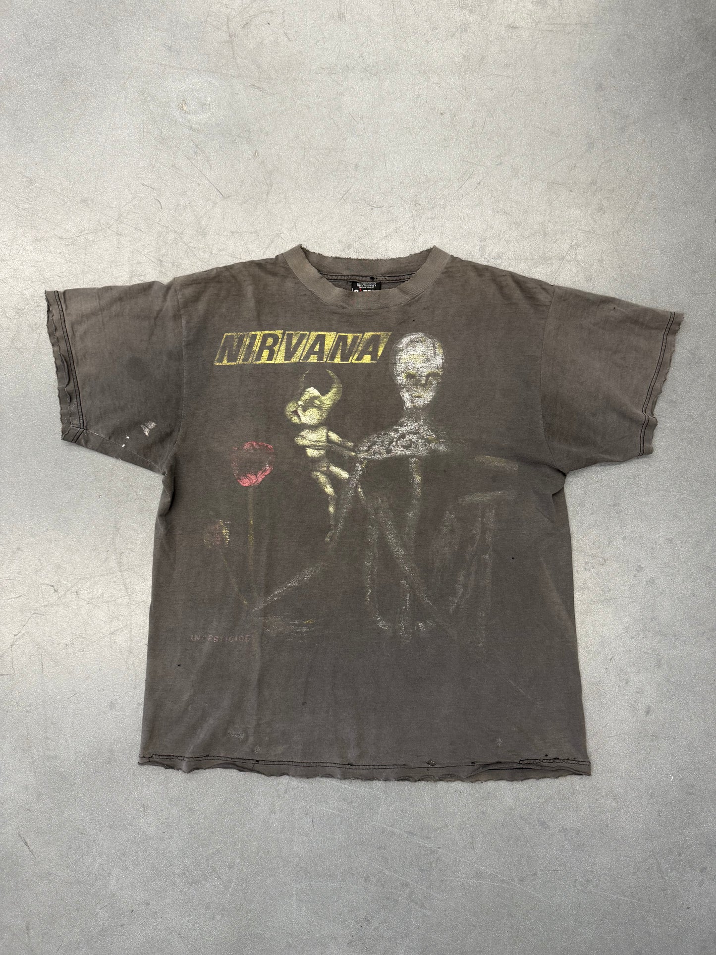 1993 NIRVANA INCESTICIDE SMOKED TEE (GIANT BY TULTEX TAG)