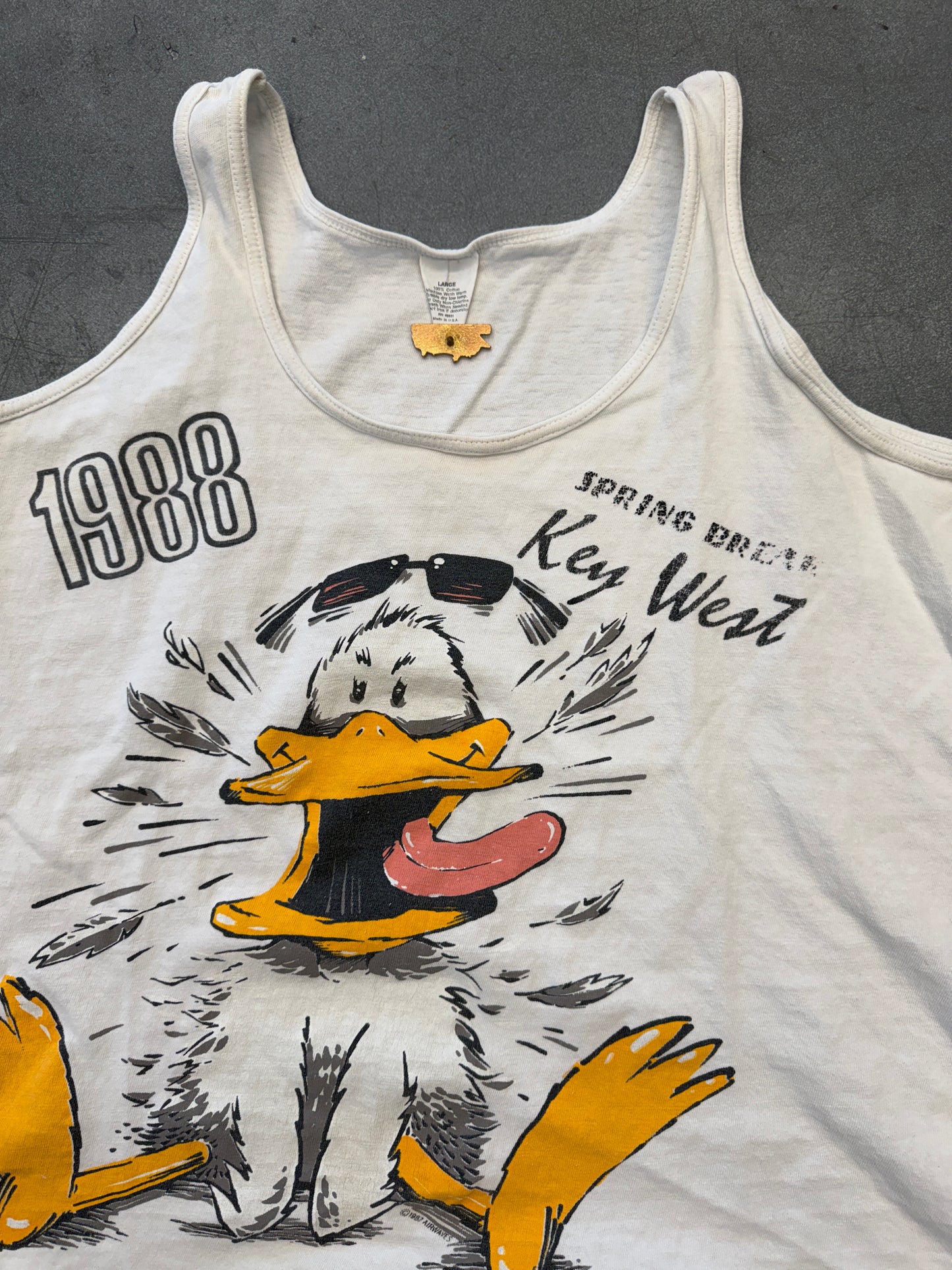 1988 KEY WEST SPRING BREAK DUCK TANK-TOP (MADE IN USA TAG)