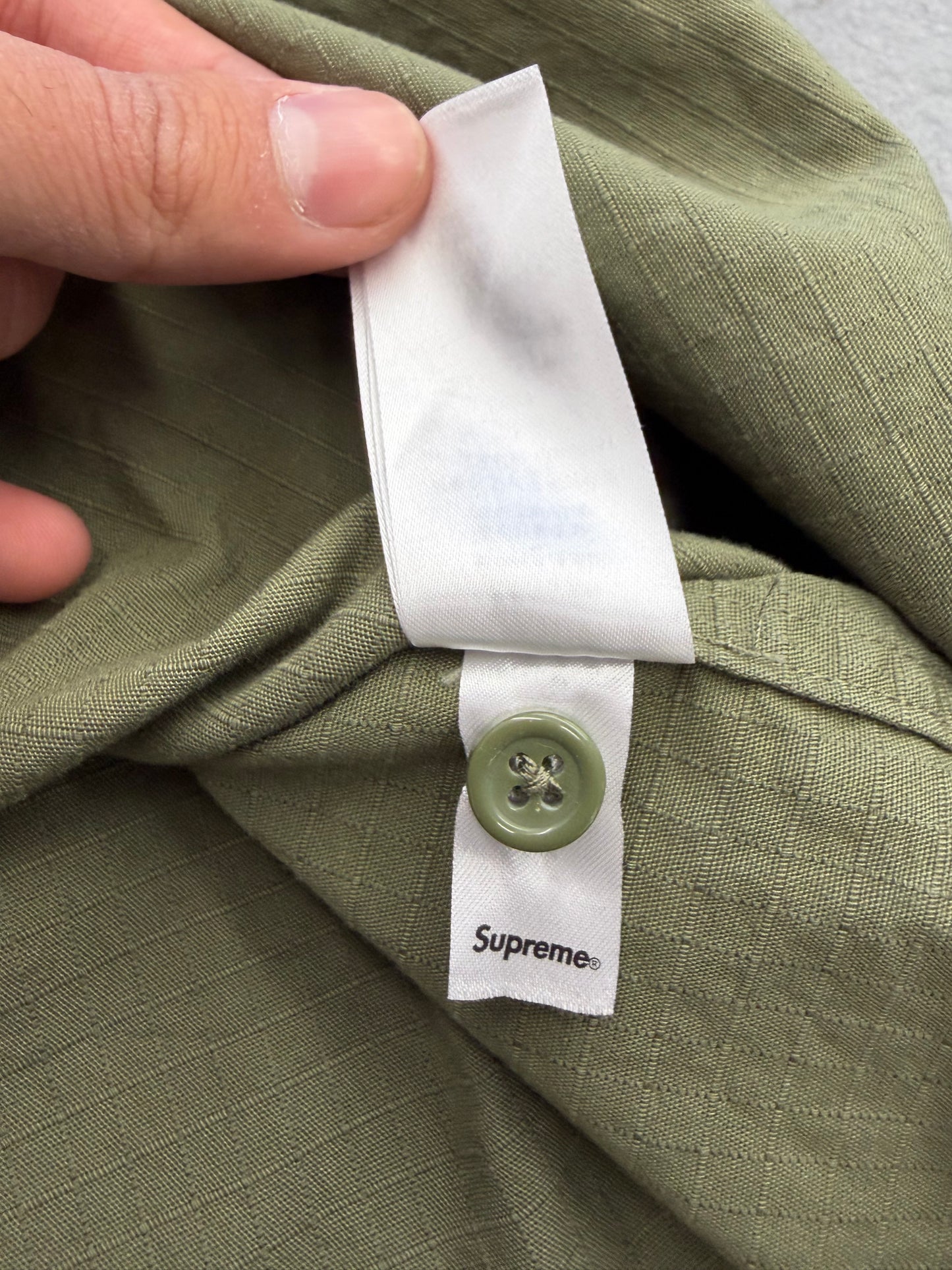 FW23 SUPREME BOUNTY HUNTER RIPSTOP SHIRT - OLIVE