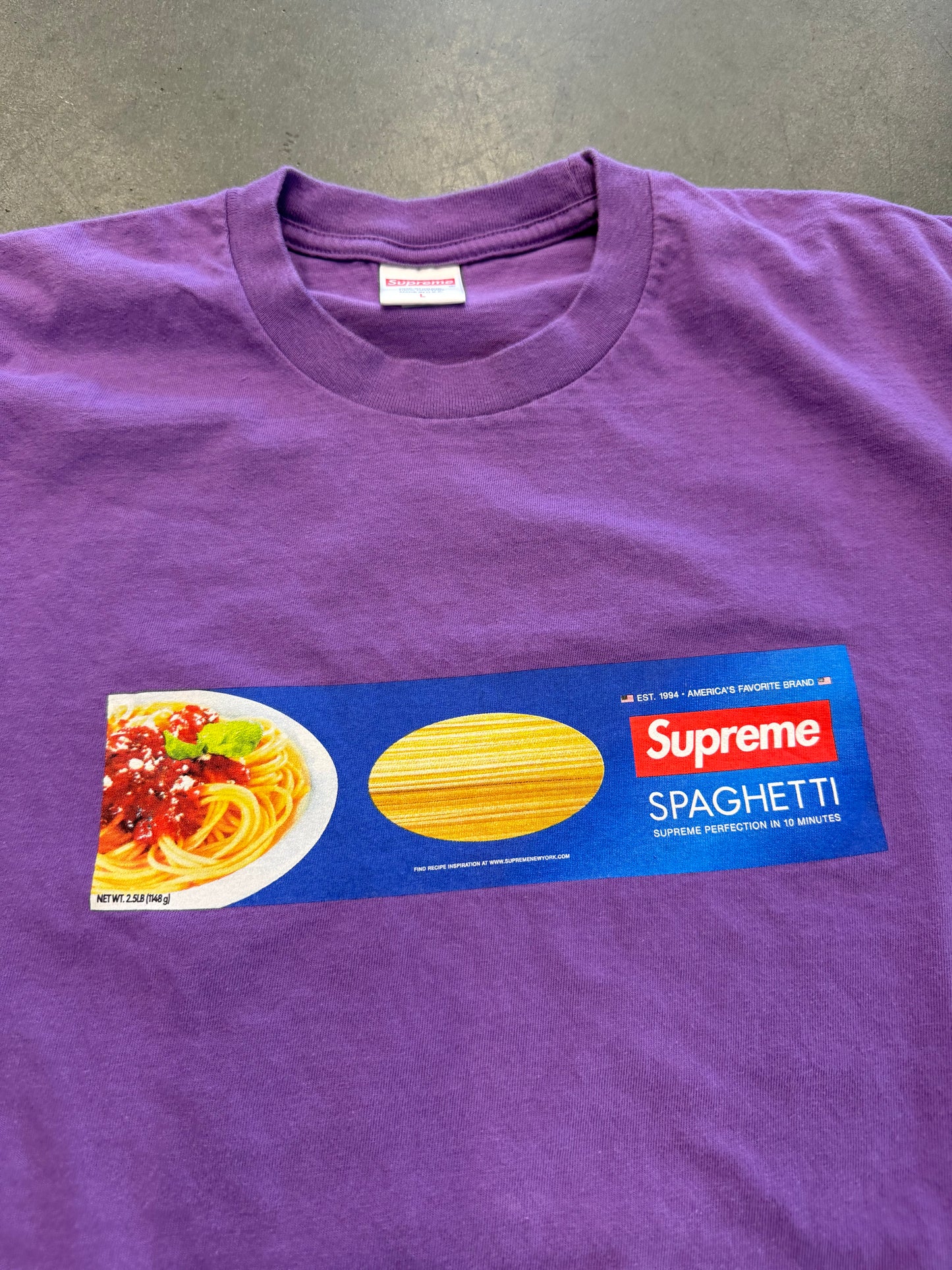 FW21 SUPREME SPAGHETTI TEE - PURPLE