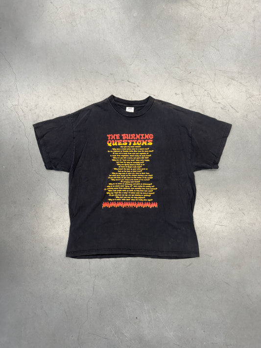 VINTAGE "THE BURNING QUESTIONS" TEE (DELTA TAG)