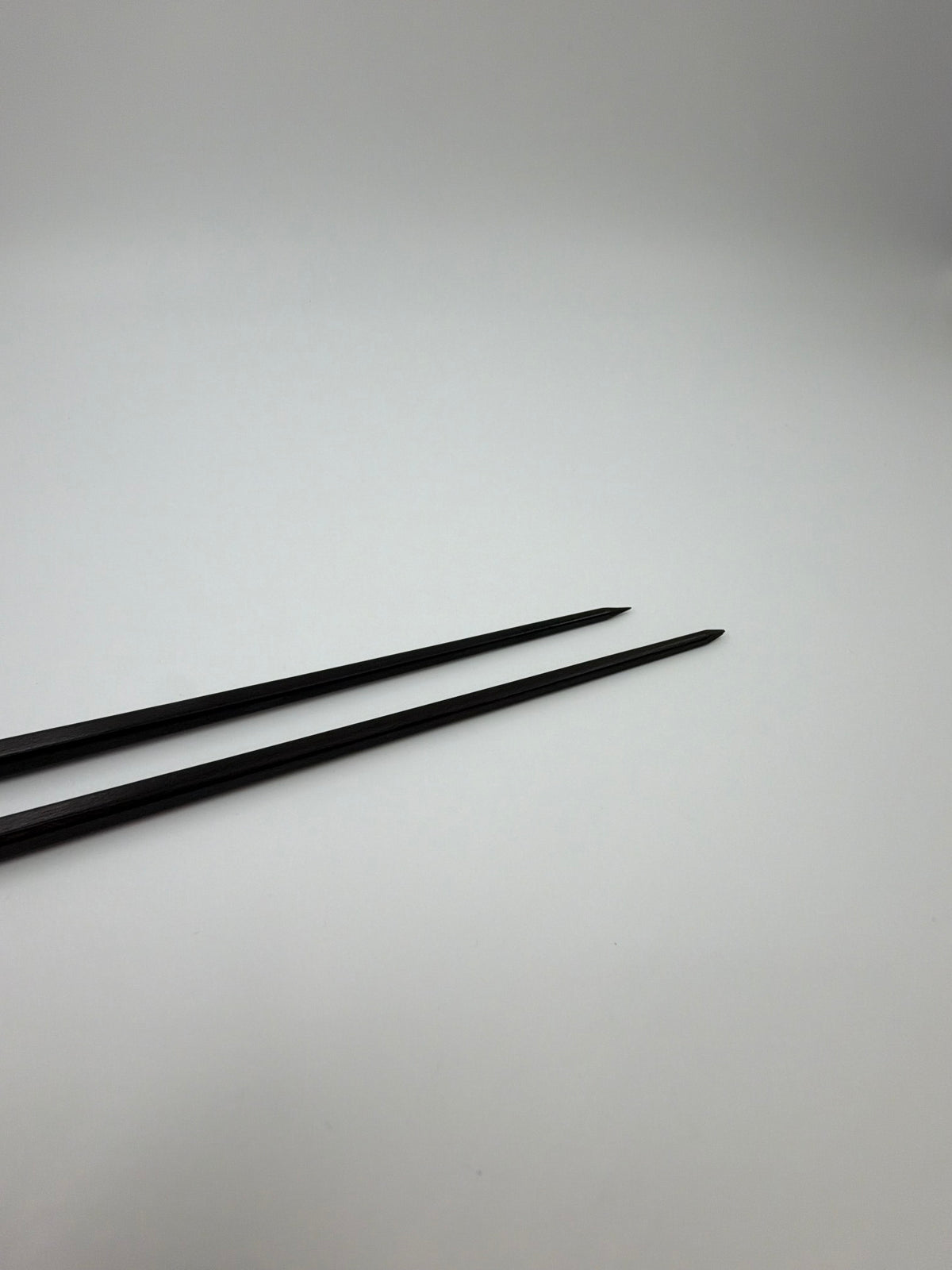 CHROME HEARTS EBONY WOOD & STERLING SILVER CHOPSTICKS