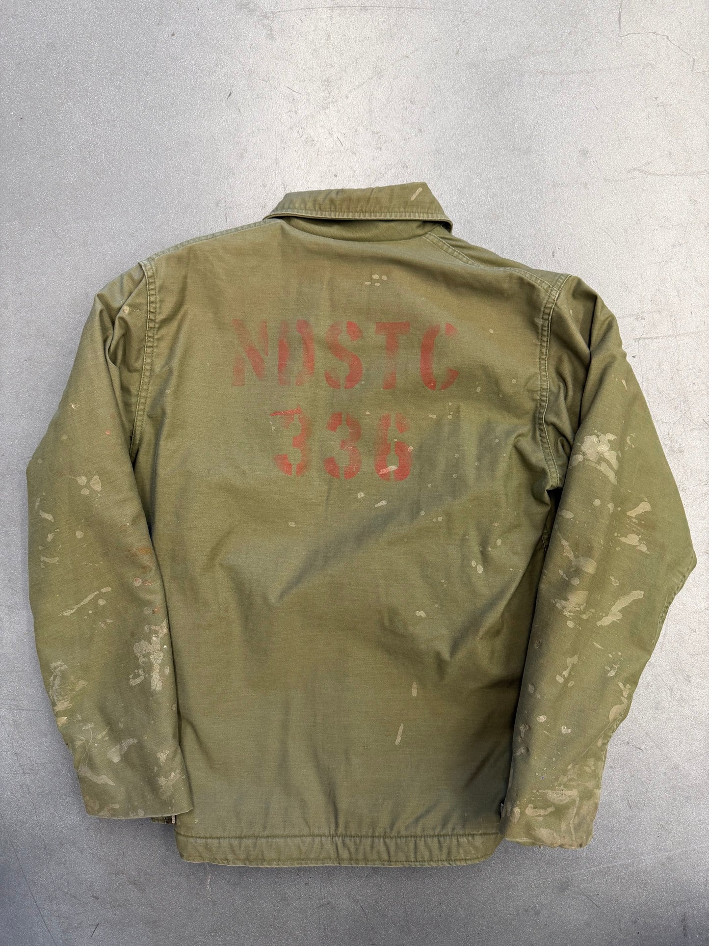 1985 DLA100 MILITARY JACKET OLIVE DISTRESSED JACKET
